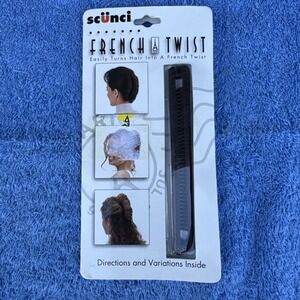 SCUNCI Styling Tool French Twist BROWN 3-1/2" Vintage NEW
